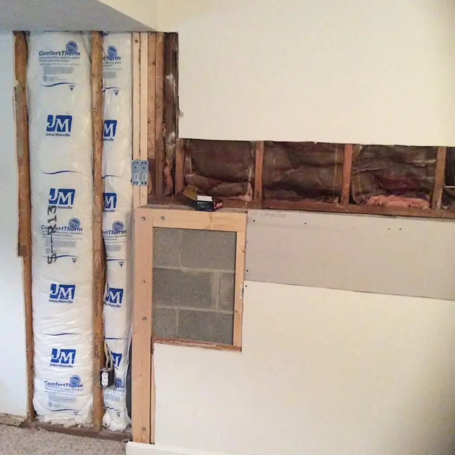 Wall insulation replacement during Basement Flood Cleanup in Parker